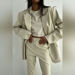 oak and fort VEGAN LEATHER BLAZER